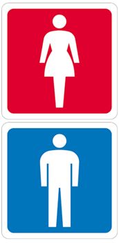 男女の識別がしやすいトイレサイン